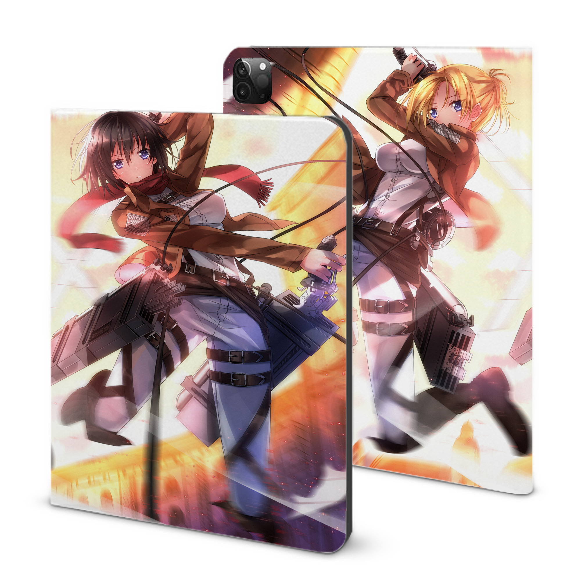 （画像用） 進撃の巨人 Attack on Titan IPadケース ペンホルダー付き ブックスタイルデザイン